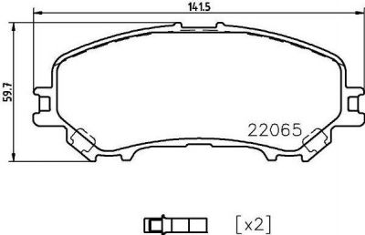 MINTEX MDB3747 комплект тормозных колодок, дисковый тормоз на NISSAN X-TRAIL (T32_)