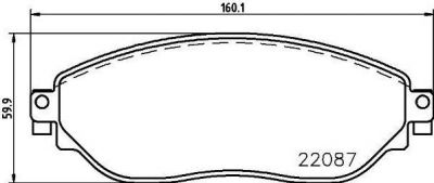 MINTEX MDB3755 комплект тормозных колодок, дисковый тормоз на OPEL VIVARO Combi
