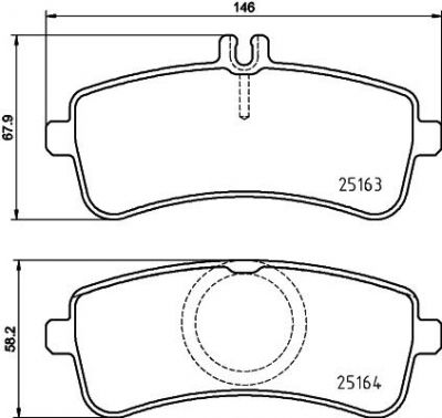 MINTEX MDB3756 комплект тормозных колодок, дисковый тормоз на MERCEDES-BENZ C-CLASS (W205)