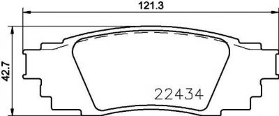 MINTEX MDB3897 комплект тормозных колодок, дисковый тормоз на LEXUS RX (AGL2_, GGL2_)