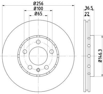 MINTEX MDC1019 тормозной диск на SKODA OCTAVIA (1U2)