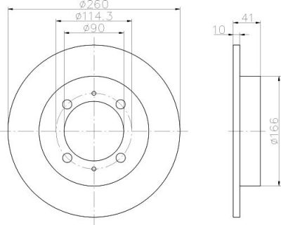 MINTEX MDC1021 тормозной диск на VOLVO V40 универсал (VW)