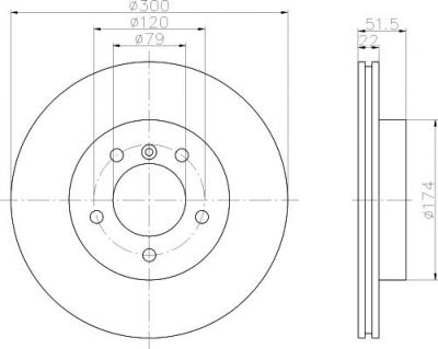 MINTEX MDC1383 тормозной диск на Z4 (E85)