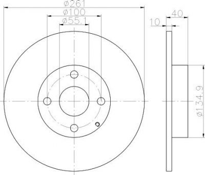 MINTEX MDC1402 тормозной диск на MAZDA 323 S VI (BJ)