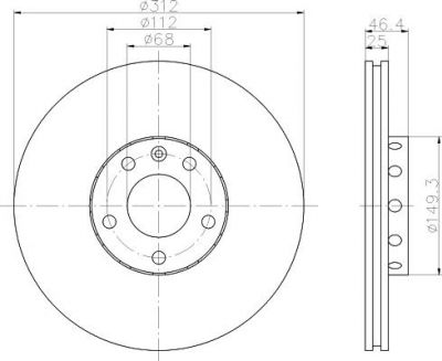 MINTEX MDC1540 тормозной диск на VW PASSAT Variant (3B6)