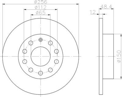 MINTEX MDC1679 тормозной диск на VW GOLF V (1K1)