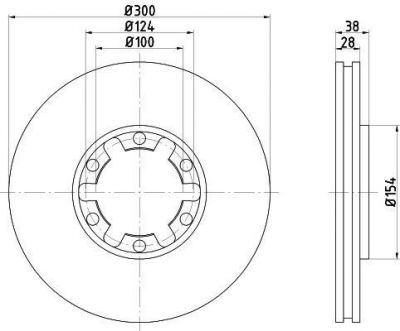 MINTEX MDC1754 тормозной диск на NISSAN PATHFINDER II (R50)