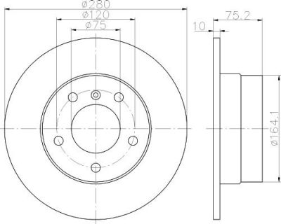 MINTEX MDC1814 тормозной диск на Z4 (E85)