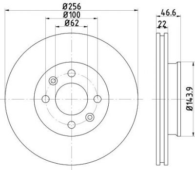 MINTEX MDC1839 тормозной диск на HYUNDAI ACCENT III седан (MC)