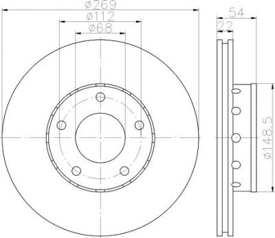 MINTEX MDC1921 тормозной диск на VW PASSAT Variant (3B6)