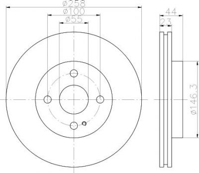 MINTEX MDC2042 тормозной диск на MAZDA 2 (DE)