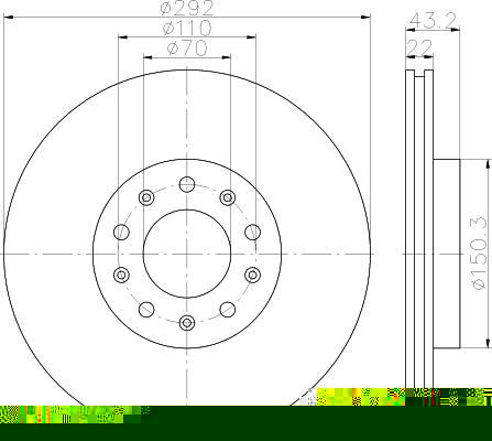 MINTEX MDC2160 тормозной диск на ALFA ROMEO 159 (939)