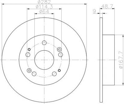 MINTEX MDC2174 тормозной диск на HONDA ACCORD VIII универсал