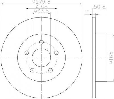 MINTEX MDC2357 тормозной диск на FORD C-MAX II (DXA/CB7, DXA/CEU)