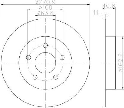 MINTEX MDC2358 тормозной диск на FORD FOCUS III седан