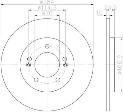 MINTEX MDC2360 тормозной диск на HYUNDAI i40 CW (VF)