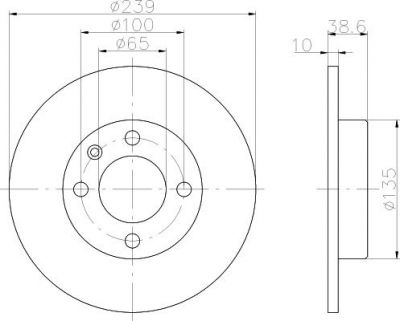 MINTEX MDC247 тормозной диск на VW POLO CLASSIC (6KV2)