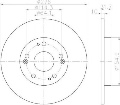 MINTEX MDC2483 тормозной диск на HONDA CIVIC IX (FK)