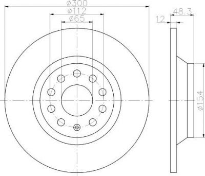 MINTEX MDC2527 тормозной диск на VW GOLF ALLTRACK (BA5)