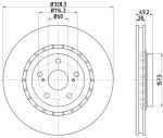 MINTEX MDC2629 тормозной диск на TOYOTA HIGHLANDER (_MHU4_, _GSU4_, _ASU4_)