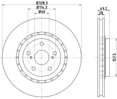 MINTEX MDC2629 тормозной диск на TOYOTA HIGHLANDER (_MHU4_, _GSU4_, _ASU4_)