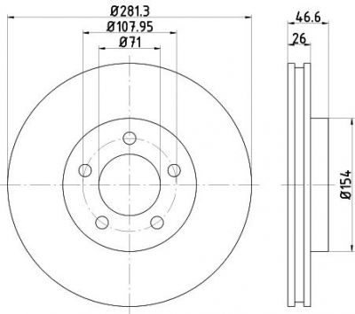 MINTEX MDC2630 тормозной диск на FORD USA WINDSTAR (A3)