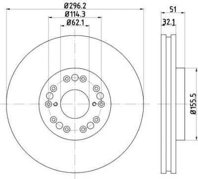 MINTEX MDC2647 тормозной диск на TOYOTA CELSIOR (UCF3_)