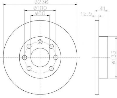 MINTEX MDC266 тормозной диск на OPEL KADETT E Combo (38_, 48_)