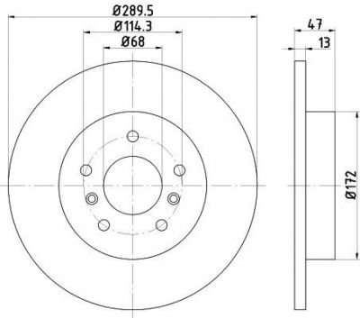 MINTEX MDC2693 тормозной диск на NISSAN QASHQAI (J11, J11_)