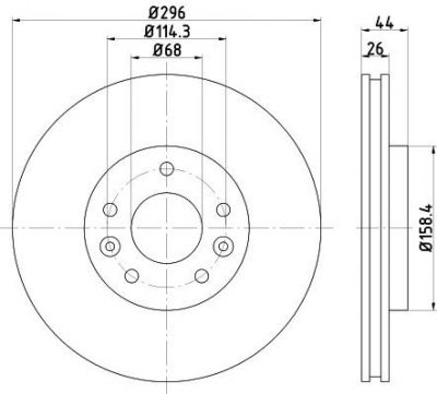 MINTEX MDC2695 тормозной диск на NISSAN QASHQAI (J11, J11_)