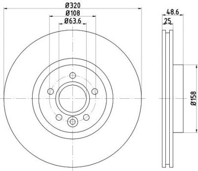 MINTEX MDC2739 тормозной диск на FORD KUGA II (DM2)