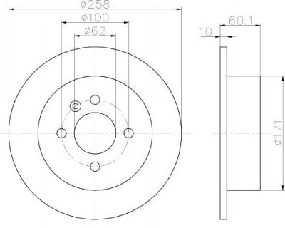 MINTEX MDC470 тормозной диск на 3 (E30)