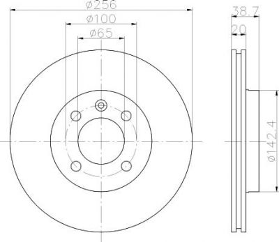 MINTEX MDC504 тормозной диск на VW PASSAT Variant (3A5, 35I)