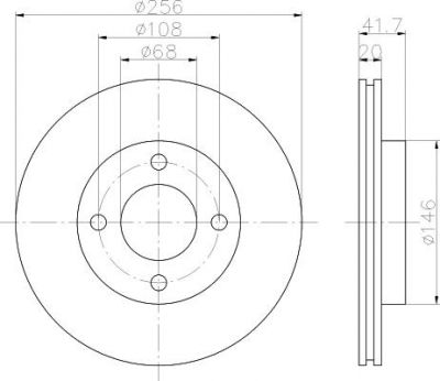 MINTEX MDC563 тормозной диск на AUDI 90 (81, 85, B2)