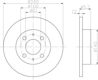 MINTEX MDC586 тормозной диск на NISSAN SUNNY II (N13)