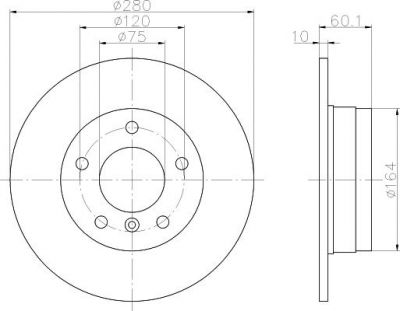 MINTEX MDC623 тормозной диск на 3 (E36)