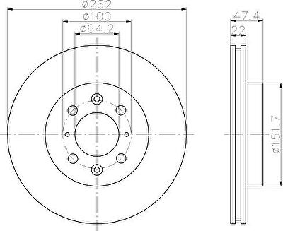 MINTEX MDC708 тормозной диск на HONDA CONCERTO седан (HWW)