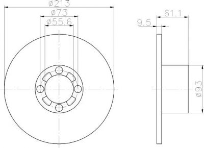 MINTEX MDC75 тормозной диск на ROVER MINI