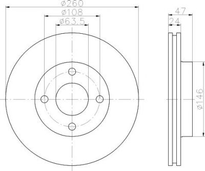 MINTEX MDC773 тормозной диск на FORD MONDEO I (GBP)