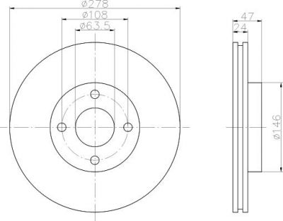 MINTEX MDC843 тормозной диск на FORD MONDEO I (GBP)