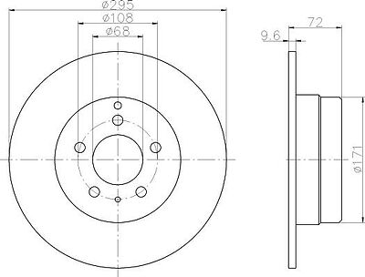 MINTEX MDC920 тормозной диск на VOLVO C70 I купе