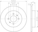 MINTEX MDC953 тормозной диск на PROTON WIRA