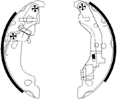 MINTEX MFR534 комплект тормозных колодок на FIAT PUNTO (188)