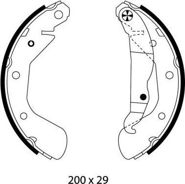 MINTEX MFR594 комплект тормозных колодок на OPEL CORSA C (F08, F68)