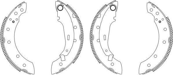 MINTEX MSK155 комплект тормозных колодок на RENAULT CLIO II (BB0/1/2_, CB0/1/2_)