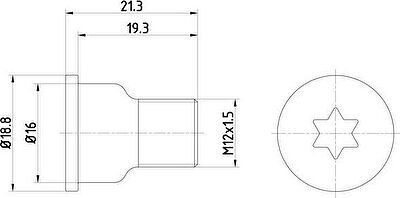 MINTEX TPM0005 болт, диск тормозного механизма на PORSCHE CAYENNE (92A)