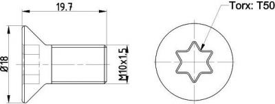 MINTEX TPM0016 болт, диск тормозного механизма на FORD MONDEO IV седан (BA7)