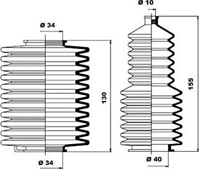 MOOG K150004 комплект пылника, рулевое управление на RENAULT 11 (B/C37_)
