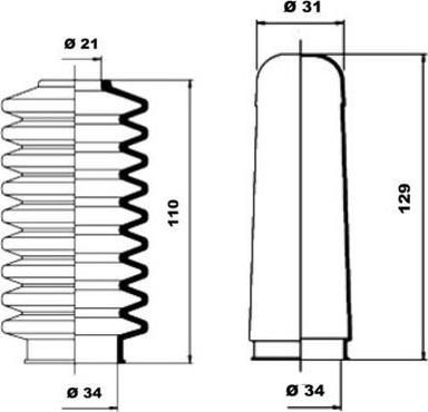 MOOG K150007 комплект пылника, рулевое управление на VW POLO купе (86C, 80)