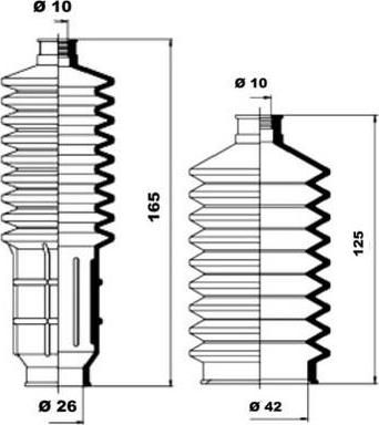 MOOG K150061 комплект пылника, рулевое управление на SKODA FAVORIT Forman (785)